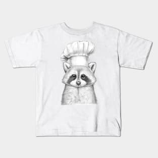 Raccoon cook Kids T-Shirt